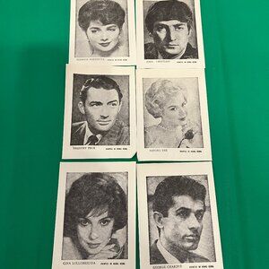 Printed old famous celebrity wallet size prints pictures photo head shot